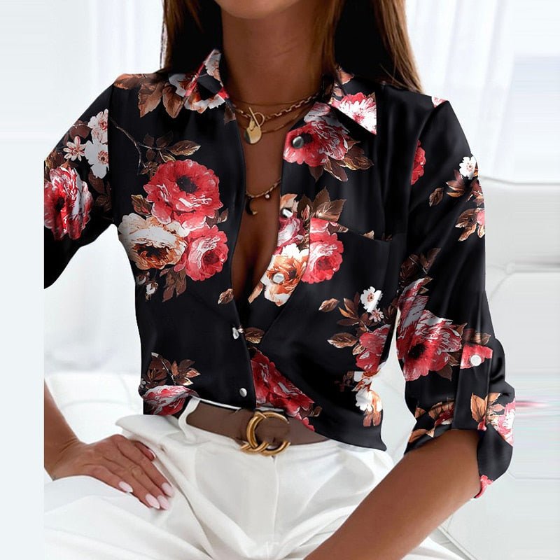 Caroline |  Printed Blouse Long Sleeves