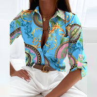 Caroline |  Printed Blouse Long Sleeves